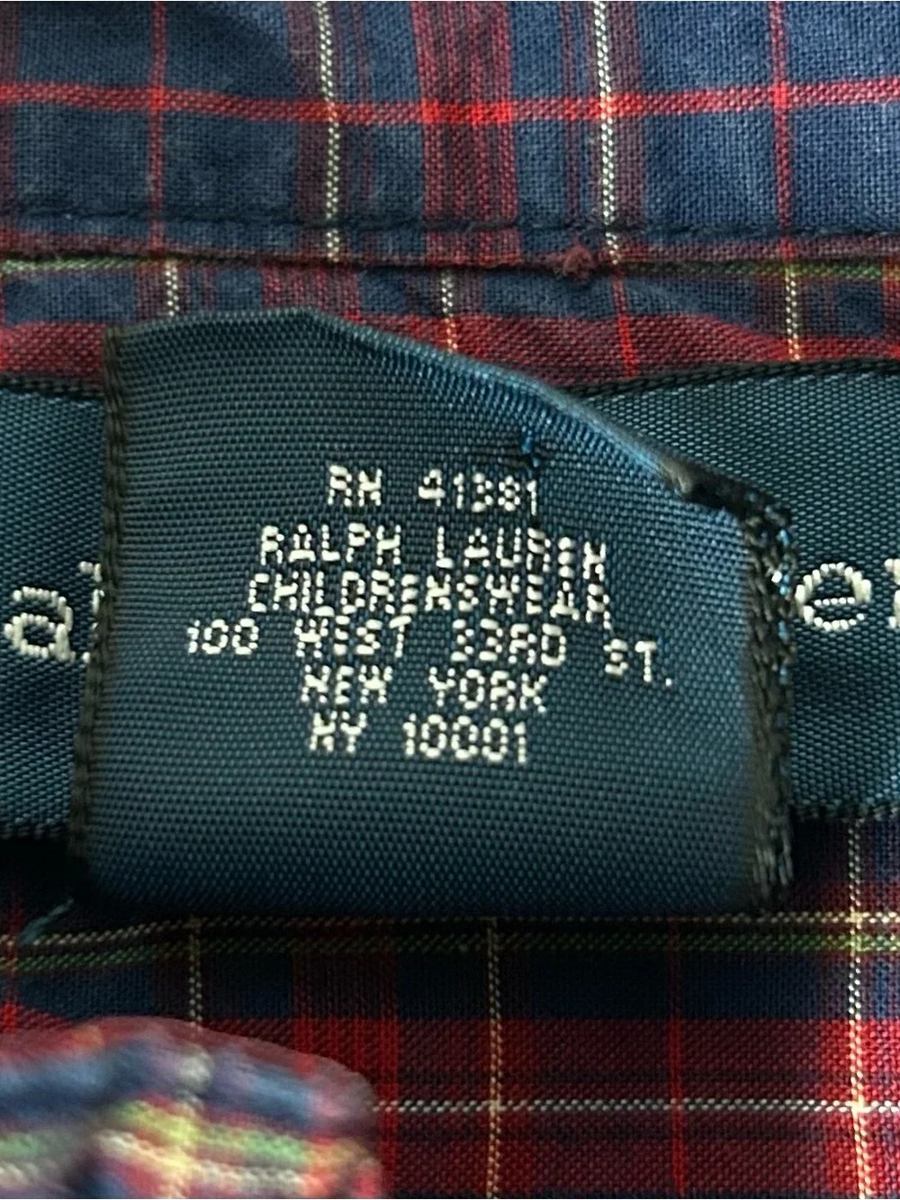 Ralph Lauren Shirt Baby Boy’s 12M Red Blue Plaid